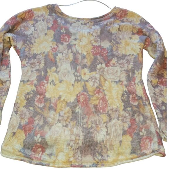 Free People Floral Bomb Sweater Wool Angora Blend Multi Color S - Picture 6 of 13